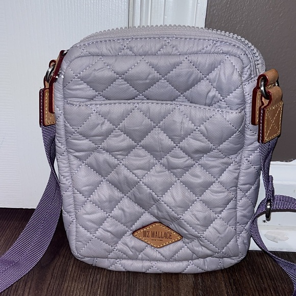 MZ Wallace Quilted Crossbody Bag in Light Purple / Grayish - Picture 4 of 7